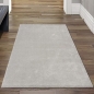 Preview: Teppich Silber Uni modern weich elegant Wohnstil