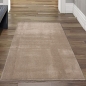 Preview: Teppich Taupe Uni warm modern weich Wohnstil