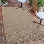 Preview: Robuster In- und Outdoorteppich mit Rautenmuster beige/schwarz