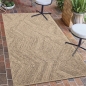 Preview: Wetterfester Outdoorteppich mit Zick-Zack-Muster beige/braun