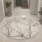 Preview: Designer Teppich mit abstraktem glänzenden Ästemuster creme
