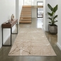 Preview: Designer Teppich mit abstraktem glänzenden Ästemuster beige