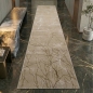Preview: Designer Teppich mit abstraktem glänzenden Ästemuster beige