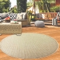 Preview: In- und Outdoorteppich Terrassenteppich leicht und langlebig uni in Beige