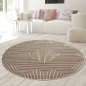 Preview: Moderner Wohnzimmerteppich pflegeleicht geometrisches Muster in Beige