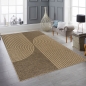Preview: Moderner beige-brauner In- und Outdoor Teppich mit Bogenmuster