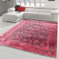 Preview: Orientalischer Blumendesign Teppich in Rot