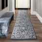 Preview: Orientalischer Blumendesign Teppich in Grau