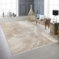Preview: Teppich beige modern Kreisdesign weich pflegeleicht