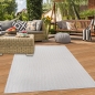 Preview: In-Outdoor Teppich wetterfest pflegeleicht modern in creme grau