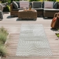 Preview: Moderner Outdoor Teppich wetterfest Terrasse Balkon Boho-Style hochwertig pflegeleicht Beige