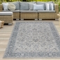 Preview: Teppich Vintage Ornamentmuster Outdoor Wohnzimmerteppich grau