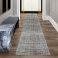 Preview: Lebendig-dezenter Teppich mit abstrakter Netzoptik in grau