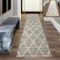 Preview: Schlafzimmer Teppich – schlichtes Rautenmuster – in creme