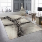 Preview: Designer Teppich moderner WOHNZIMMERTEPPICH ABSTRAKT in braun beige creme grau