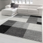 Preview: Moderner Wohnzimmerteppich mit quadratischen Mustern creme grau