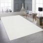 Preview: Wohnzimmer Schlafzimmer Teppich Wellenmuster weich flauschig rutschfest allergikerfreundlich in creme