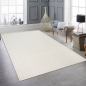 Preview: Wohnzimmerteppich Schlafzimmerteppich punkte Muster hoch tief Effekt weich kuschelig rutschfest Allergiker geeignet in beige