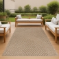Preview: Teppich In- und Outdoor mit Wellenmuster vielseitig einsetzbar in Beige