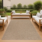 Preview: Teppich mit Jute-Optik für Innen- und Außenbereiche in Beige