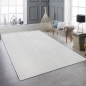 Preview: Teppich kurzflor weich pflegeleicht saugrobotergeeignet für Wohnzimmer Esszimmer Schlafzimmer in creme