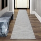 Preview: Wohnzimmer Kurzflor Teppich Pflegeleicht mit modernem Design in grau