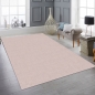 Preview: Waschbarer Teppich Creme-Rosa mit Antirutsch-Rücken und weicher Oberfläche