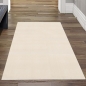 Preview: Teppich Beige mit weicher Oberfläche und rutschhemmendem Rücken