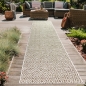 Preview: In- & Outdoorteppich Terrasse wetterfest kurzflor im Rautenmuster in beige