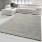Preview: Gemütlicher Designerteppich Gästezimmer einfarbig grau