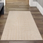 Preview: Wohnzimmer-/Schlafzimmerteppich mit Linienmuster in beige, leicht schimmernd