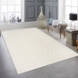 Preview: Wohnzimmer Schlafzimmer Teppich Glanz Effekt strapazierfähig in Creme