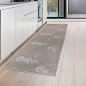 Preview: Küchenläufer Teppich beige waschbar mit „Coffee“ Schriftzug in weiß