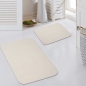 Preview: Creme Teppich seidig weich kuschelig für Wohnzimmer, Schlafzimmer, Esszimmer