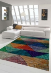 Preview: Designer und Moderner Teppich Marokkanisches Muster Multi