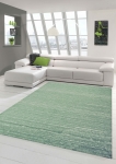 Preview: Designer und Moderner Teppich Wohnzimmerteppich Kurzflor Uni Design in Grün