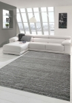 Preview: Designer und Moderner Teppich Wohnzimmerteppich Kurzflor Uni Design in Anthrazit