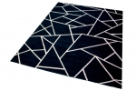 Preview: Orientteppich Wohnzimmer Teppich / Läufer - Geometrisches Muster in Schwarz Bronze