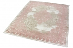 Preview: Wohnzimmerteppich mit Ornamenten Teppich Vintage in Rosa Beige Creme