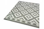 Preview: Teppich modern Orientteppich Wohnzimmer Teppich Marokkanisches Muster in grau weiß