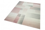 Preview: Modern-geometrischer Teppich Karo-Design in Pastellfarben