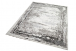 Preview: Teppich Kurzflor Designerteppich - Läufer 80x300 cm - in grau creme