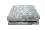 Preview: Tagesdecke Bettüberwurf Decke mit Ornamenten in grau silber