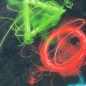 Preview: Gaming Teppich mit neonfarbigen Symbolen auf schwarzem Hintergrund