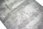 Preview: Wollteppich Designerteppich Teppich abstrakt aus Naturfasern in grau creme