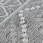 Preview: In- & Outdoor Teppich mit Sisal Zickzack Muster graufarben