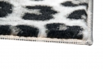 Preview: Teppich modern Wohnzimmerteppich mit Leoparden Muster in grau schwarz creme