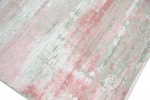 Preview: Designer und  Moderner Teppich Wollteppich mit Fransen Creme Beige Rosa