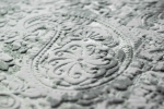Preview: Teppich Paisley Muster - waschbar in Anthrazit Grau