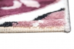 Preview: Designer Teppich Moderner Teppich Wohnzimmer Teppich Klassisch gemustert Kreis Ornamente in Pink Lila Grau Creme